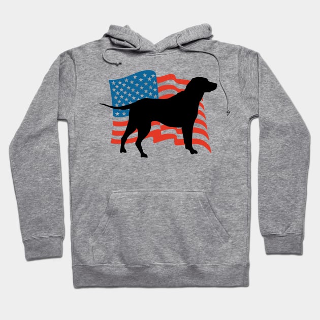 Labrador USA America - Dog Lover Dogs Hoodie by fromherotozero